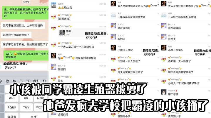 【吃瓜】合肥滨湖那边一个小孩被同学霸凌生殖器被剪了，他爸发疯去学校把霸凌的小孩捅了封面图