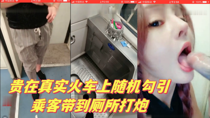 【贵在真实火车上】 随机勾引乘客带到厕所打炮封面图