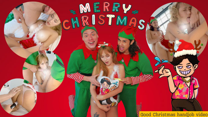 台湾约炮大神 【恩凱】聖誕特輯 泰國混血Eufy初登場就3P!!!超反差系痴女喜歡被大屌深喉嚨封面图