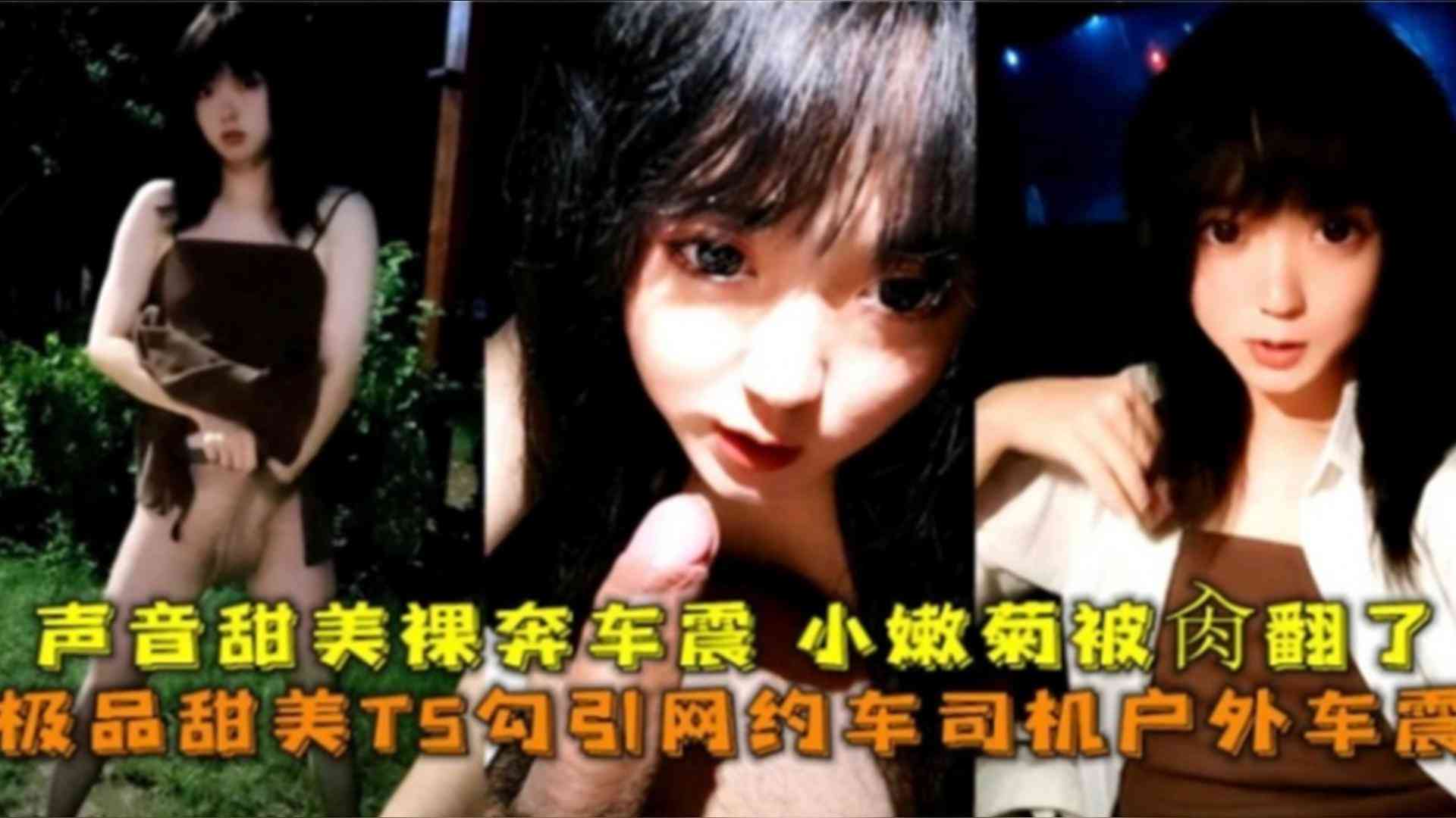 极品甜美TS勾引网约车司机户外车震，声音甜美裸奔车震 小嫩菊花直接被操翻了封面图