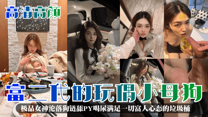 高清高颜富二代的玩偶小母狗极品女神沦落狗链舔PY喝尿满足一切富人心态的垃圾桶封面图