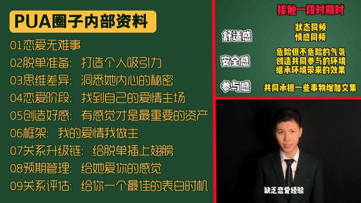 教学课件PUA圈子内部资料从朋友圈打造到如何让妹子爱上你心理专家进化心理学-社交力学-女性心理学-两性心理学专业打造封面图