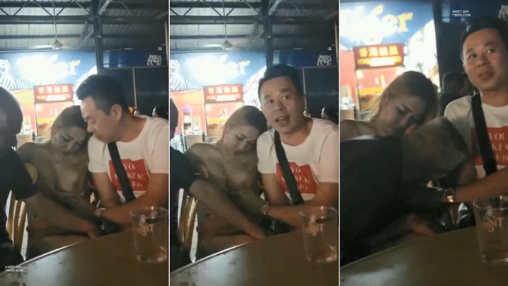 餐馆-妹子在路边被人当街扒开胸罩吮吸奶头封面图