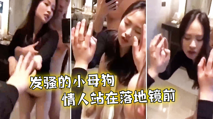 后入发骚小母狗情人站在落地镜前啪啪声真诱人封面图