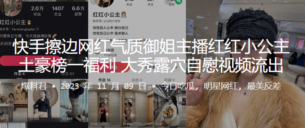 快手网红御姐主播榜一福利大秀露穴自慰视频流出封面图