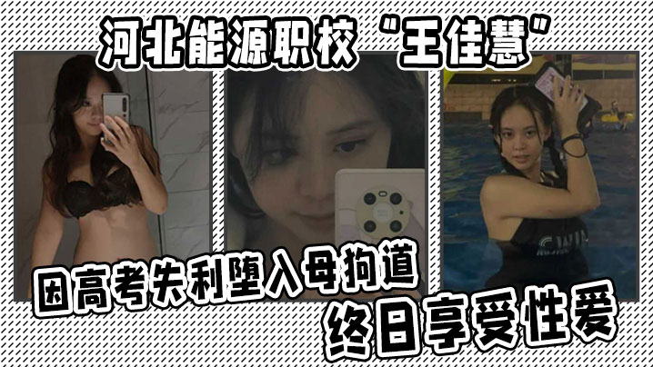 河北能源职校王佳慧因高考失利堕入母狗道终日享受性爱封面图