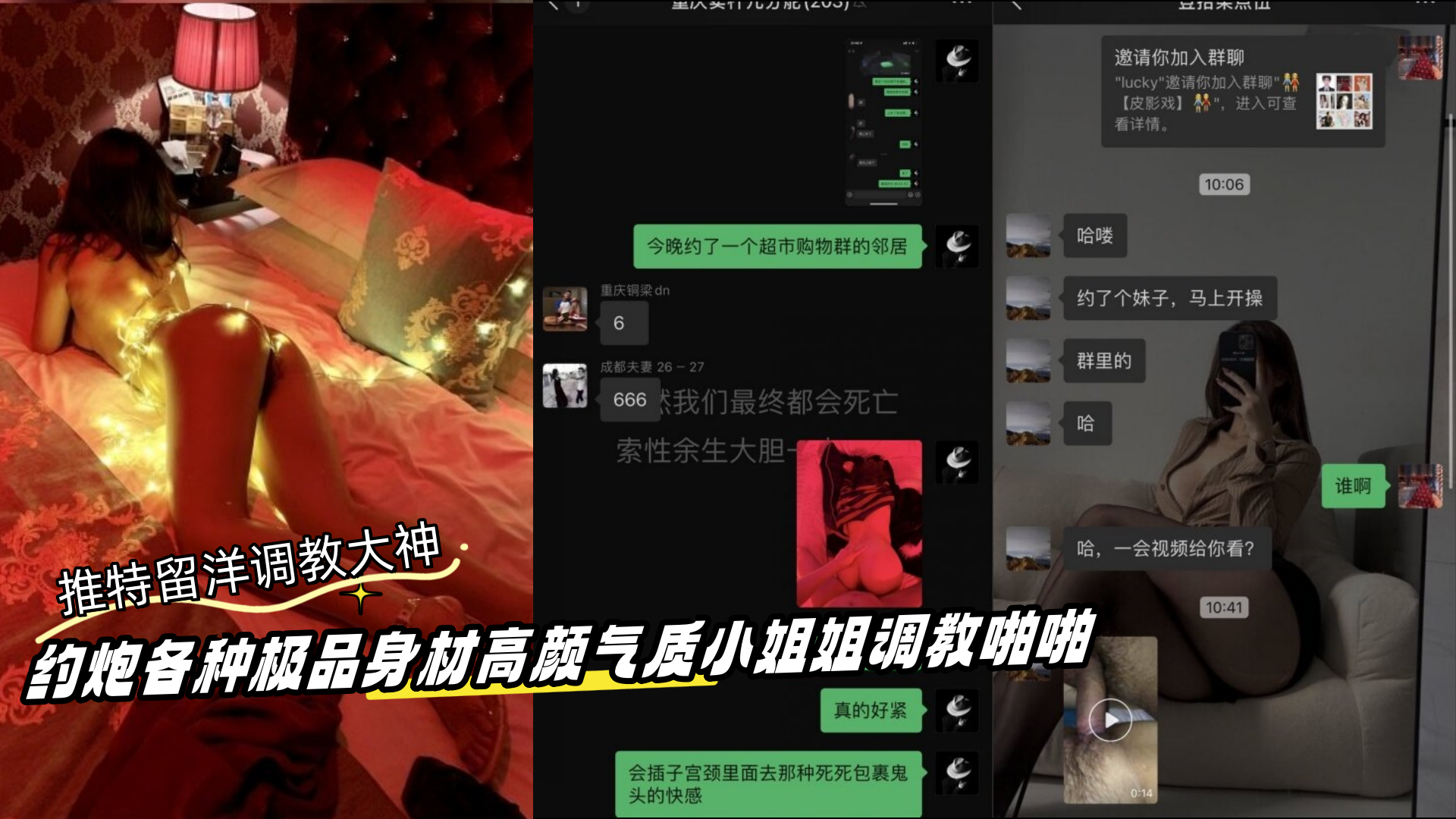 推特留洋调教大神订阅私拍约炮各种极品身材高颜气质小姐姐调教啪啪封面图