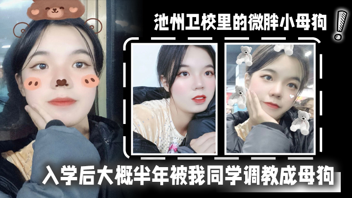 池州卫校里的微胖小母狗入学后大概半年被我同学调教成母狗0封面图