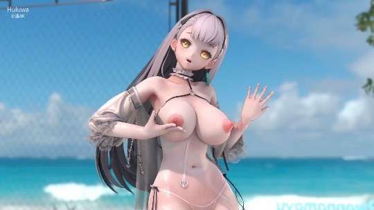 雷电将军双人奶摇与c音u来沙滩封面图