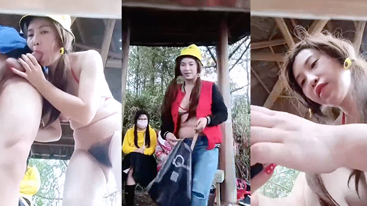 户外凉亭野战这大哥真可以啊花了一百多块玩了个4P小骚逼露脸猛壮士轮操三女后入激情不知道是干出血还是来姨妈封面图