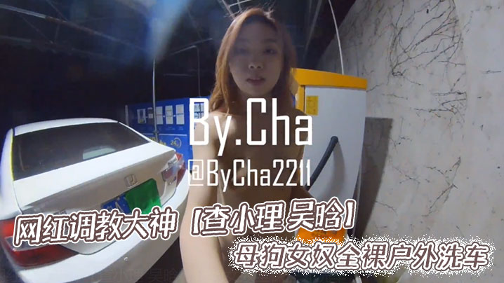 网红调教大神【查小理 吴晗】母狗女奴全裸户外洗车封面图